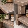 Rustic Wood Bathroom Storage Aged Oak/Lime Finish Image 3