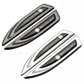 for Mercedes Benz Amg W205 W211 W204 W212 W213 W203 W176 2pcs Car Styling Side Fender Body Knife Emblem Stickers Decoration