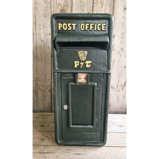 Cast Iron Post Box Large Small Harp Dark Green CH R MB05 DG