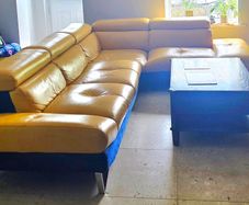Leather corner sofa
