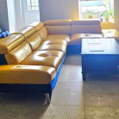 Leather corner sofa
