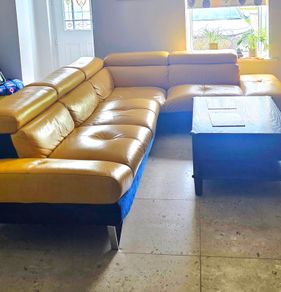 Leather corner sofa