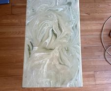 Hollywood Regency green onyx coffee table
