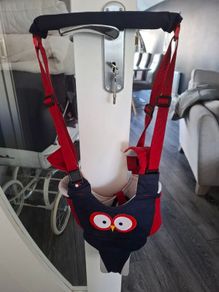 baby walker harnessed