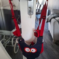 baby walker harnessed