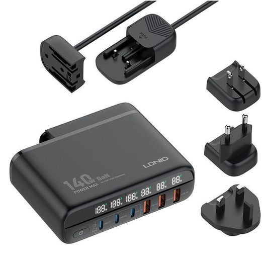 Ldnio 140w Gan Super Fast Desktop Charger - Uk/ireland Plug