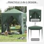 NEW SALE | 2 x 2m Pop-up Gazebo, Portable with Sidewalls | High-Quality Steel Frame | Water-Resistant | UV Protection | Blue Image 5
