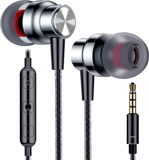 Earphones, In-Ear Headphones Earphones with High Sensitivity Microphone & Volume Control, Noise Isolating, High Definition, Pure Stereo Sound for iPhone, iPod, iPad, MP3 Players, Galaxy, etc