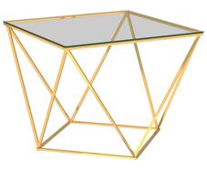 Coffee Table Gold 80x80x45 cm Stainless Steel