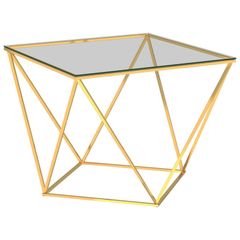 Coffee Table Gold 80x80x45 cm Stainless Steel