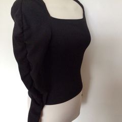 BNWTS Boohoo Ladies black long sleeve crop top size 12 includes postage