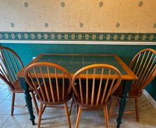 Wooden Dining Table + 4 Chairs