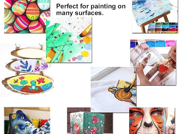 20pcs Bulk Art Painting Brush Set for Acrylic Watercolor Gouache Hobby Craft Face Painting