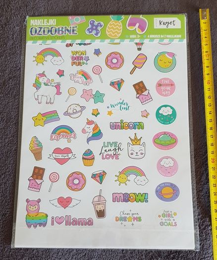 New A4 Stickers Set