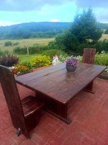 Handmade Reclaimed Wood Outdoor Dining Set