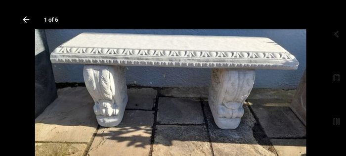 Garden Stone Bench + Angel Bird Bath + Large Buddha - From Only 30