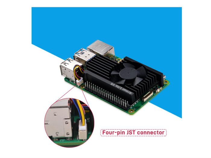 Aluminium Heatsink with PWM Fan, Raspberry Pi 5 Compatible, 30mm Cooling Fan, Thermal Pads for Raspberry Pi 5 4GB/8GB