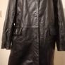 Vera Pelle real. Leather long black jacket, Image 2