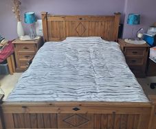 Bedroom Set - Double Bed, 2 Lockers, Chest of drawer, locker box