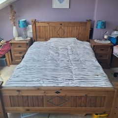 Bedroom Set - Double Bed, 2 Lockers, Chest of drawer, locker box