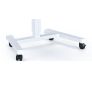 65 by 45cm Mobile Computer Workstation, Height Adjustable Laptop Stand 72 by 112cm, Portable Desk on Wheels, Compact White Study Desk, Movable Side Table, Small Standing Desk, Office Workstation Image 4
