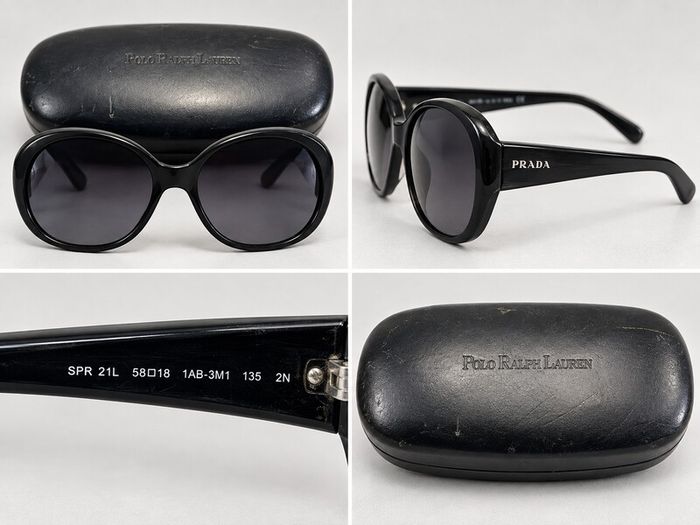 Prada SPR 21L Black Sunglasses - Made in Italy - Case