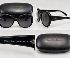 Prada SPR 21L Black Sunglasses - Made in Italy - Case