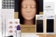 Eyelash Extension Kit,Professional Eyelash Mannequin Head Kit with 4pc Removable Eyelids, Lash Kit for Eyelash Extensions Beginners,Training Makeup and Eyelash Graft (FREE POSTAGE)