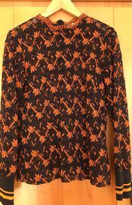 Ladies Navy/ Orange Lace Top by Inwear
