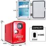 Coca-Cola Mini Fridges for Bedrooms 4L Quiet Small 6 Can Table Top Fridge Portable Retro Cooler Warmer with Built-In Bluetooth Wireless Speaker For Drinks Image 4