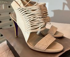 Miezko Leather Sandals / Gladiator Heels - Size EU 40 / Size 6
