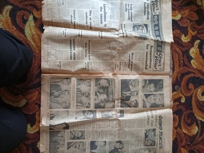 Vintage 1965 Evening Herald. Great for Framing (Showbands, Cinerama, classifieds, Ballyfermot)