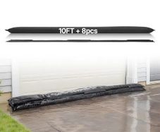 8 Pack, 3050 x 210 mm Flood Bags Activated by Water, Reusable Water Absorbent Barrier, Sandless Sandbags Blockage, Flooding Prevention Bags for Home, Doorway, Basement, Garage