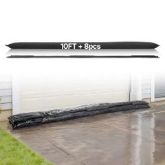 8 Pack, 3050 x 210 mm Flood Bags Activated by Water, Reusable Water Absorbent Barrier, Sandless Sandbags Blockage, Flooding Prevention Bags for Home, Doorway, Basement, Garage