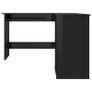 L-Shaped Corner Desk High Gloss Black 120x140x75 cm Chipboard Image 4