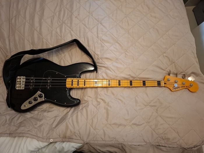 Bass guitar with case and amp