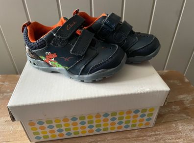 Clarks Baby first shoes Dinosaur with lights size UK 4 F
