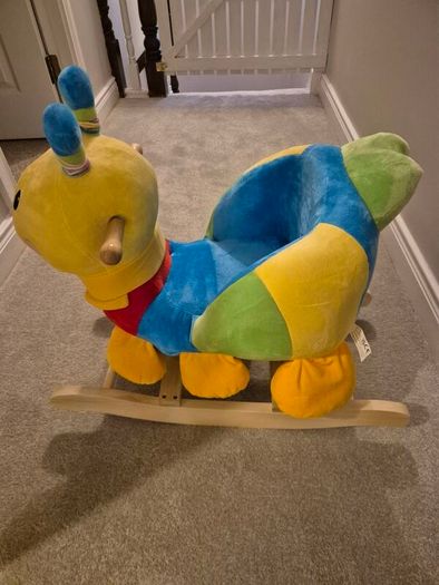 Wooden baby rocking caterpillar