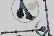 Globber Flow Element Lights Folding Scooter neo chrome