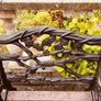 Cast iron garden bench and chair Image 3