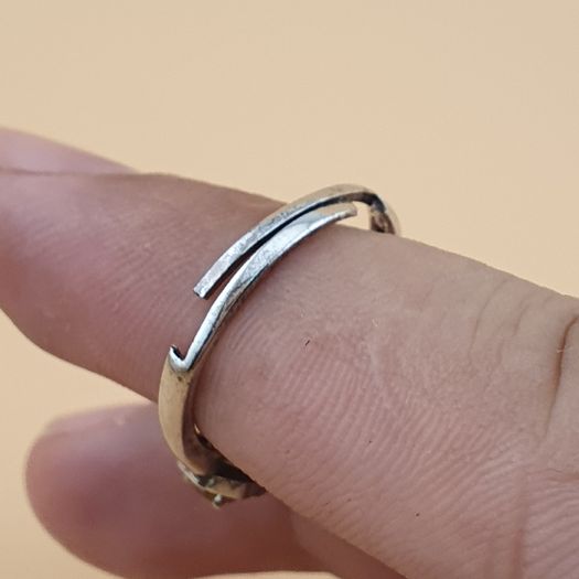 Vintage 925 Sterling Silver Multi-Stone Tourmaline Adjustable Ring
