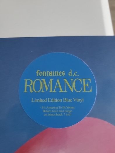 Fontaines dc Romance turquoise blue vinyl and single