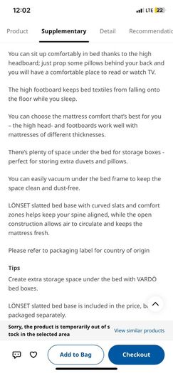IKEA KING BED FRAME(does not include mattress)