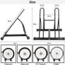 2 Bikes Stand for Storage, Bike Floor Parking Stand Bicycle Cycle Storage Locking Stand with Reversible Design, Bike Rack for Garage Sheds, Workplace (Black) Image 3