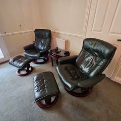 Stressless Recliner Armchairs Pair