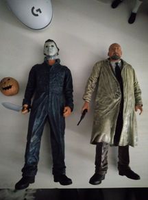 NECA 2006 Halloween Michael Myers and Dr Sam Loomis 7" Figure set
