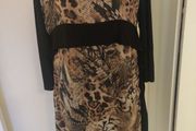 Sidona sir Co black leopard print tunic/dress size UK14/16 EU42/44 Postage included