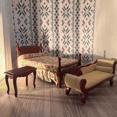 Dolls House Furniture Bedroom Set 2