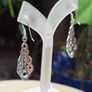 Sterling Silver 925 Celtic Knotwork Openwork Drop Earrings 4.5g Image 4