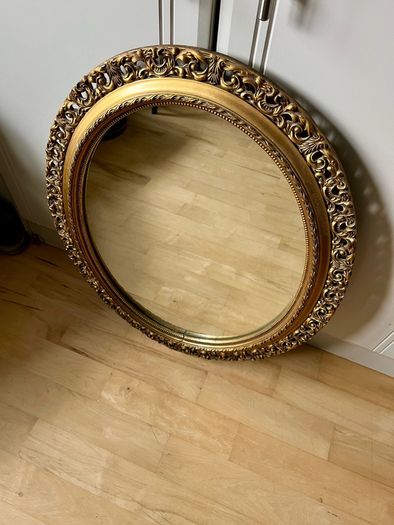 Gold vintage ornate wall mirror